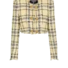Cropped jacket in glitter tweed