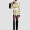 Cropped jacket in glitter tweed