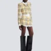 Cropped jacket in glitter tweed
