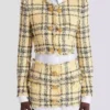 Cropped jacket in glitter tweed