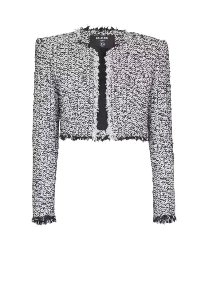 Cropped tweed jacket
