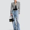 Cropped tweed jacket