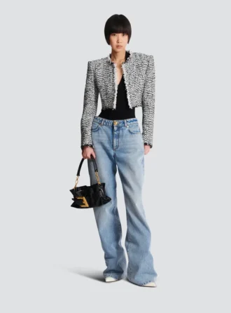 Cropped tweed jacket