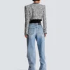 Cropped tweed jacket