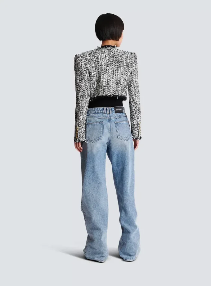 Cropped tweed jacket