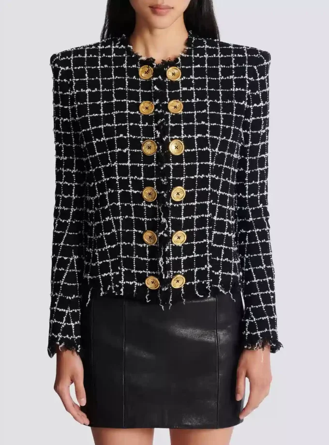 Cropped tweed jacket
