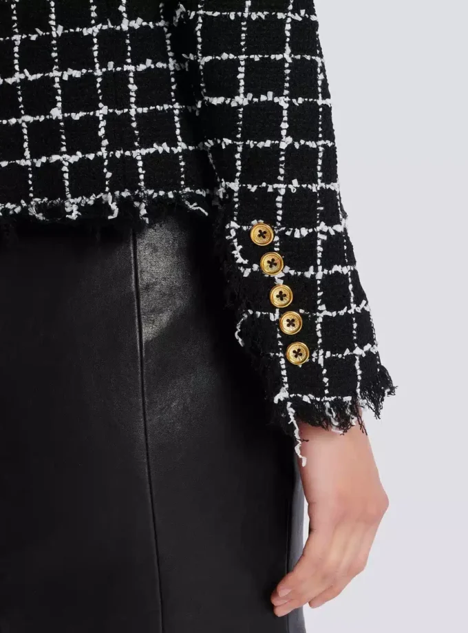 Cropped tweed jacket