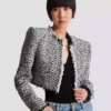 Cropped tweed jacket