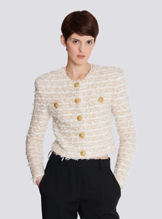 Cropped tweed jacket