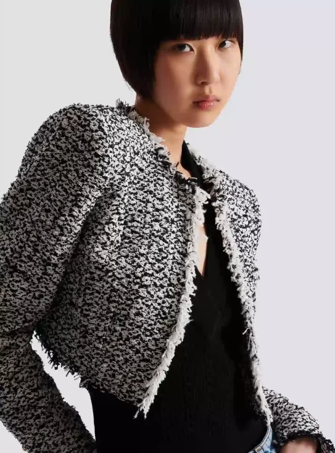 Cropped tweed jacket