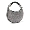Ebene Mini bag in suede and crystals