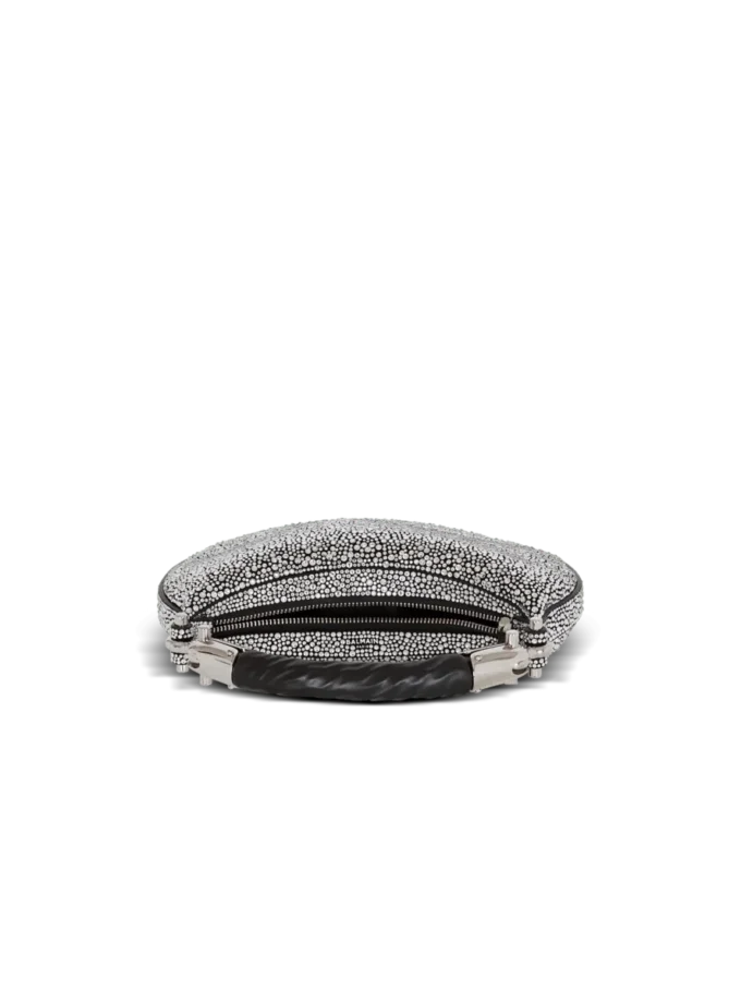 Ebene Mini bag in suede and crystals