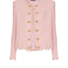 Edge-to-edge sequin tweed jacket