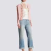 Edge-to-edge sequin tweed jacket