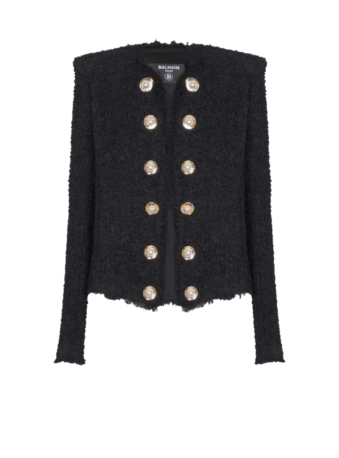 Edge-to-edge tweed jacket