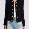 Edge-to-edge tweed jacket