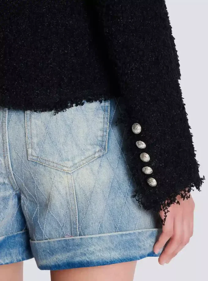 Edge-to-edge tweed jacket