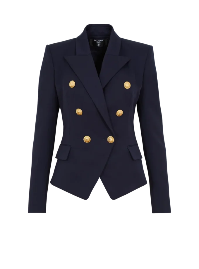 Fitted wool 6-buttons jacket