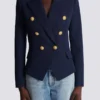 Fitted wool 6-buttons jacket