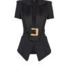 Grain de poudre jacket with belt detail