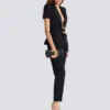 Grain de poudre jacket with belt detail
