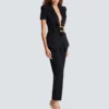 Grain de poudre jacket with belt detail