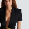 Grain de poudre jacket with belt detail