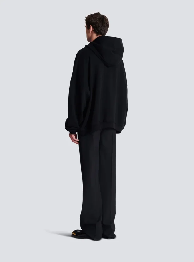 Hoodie with crystal embroidery