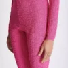 Knit leggings with monogram