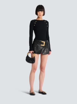 Knit top with buttons