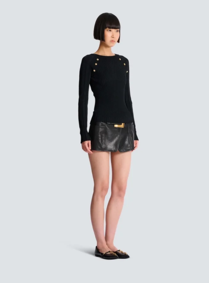 Knit top with buttons