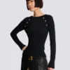 Knit top with buttons