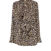 Leopard print ruffled shirt