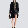 Leopard print ruffled shirt