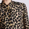 Leopard print ruffled shirt