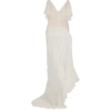 Long flowing dress with lace ruffles