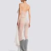 Long flowing dress with lace ruffles