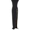 Long jersey dress with leg slit