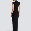 Long jersey dress with leg slit
