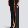 Long jersey dress with leg slit