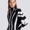 Long knit dress with zebra intarsia