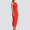 Long sleeveless dress in knit
