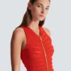 Long sleeveless dress in knit