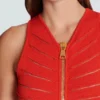 Long sleeveless dress in knit
