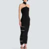Long sleeveless dress with embellished detail