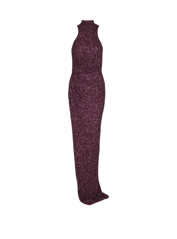 Long sleeveless sequin dress