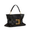Medium Anthem bag in embossed crocodile-print calfskin