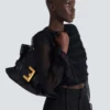 Medium Anthem bag in embossed crocodile-print calfskin
