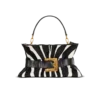 Medium Anthem bag in leather and zebra-print ponyskin