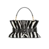 Medium Anthem bag in leather and zebra-print ponyskin
